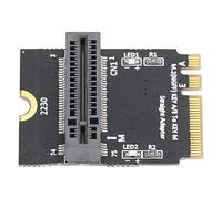 Leftwei Tarjeta Adaptadora NVME SSD a M.2 Key A-E Instalación Vertical para SSD 2280 con Marco de Soporte