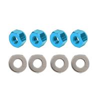 Leftwei Tuerca de Bloqueo Hexagonal de Rueda de Aluminio para Coche 1/14 144001 RC, Hermoso Acabado Anodizado, Fácil de Instalar, Juego de 4 Uds. (#1)