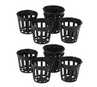 Leftwei Vasos de Red Acuática, Cestas de Plástico Duraderas para Suministros de Cultivo Hidropónico, Peceras y Jardines Pequeños, Negro, Paquete de 10 (Tamaño pequeño 3,8x4,8 cm)