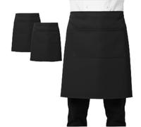 LEFUNDA® 2 Delantal de cocina impermeable con 3 bolsillos y correas largas ajustables para barbacoa, ideal para, hombres, mujeres, cocina, restaurante,cafetería.