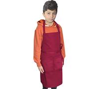 LEFUNDA® Delantal de Cocina Impermeable Con 3 Bolsillos, Ajustable Para Barbacoa Con Correas Largas, Para Hombres y Mujeres, Cocinar, Restaurante, Café, Hornear (Rojo)