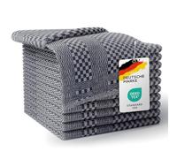 LEFUNDA® Juego de 10 paños de Cocina, 100% algodón, 220 g/m², paños de Cocina Suaves, superabsorbentes, Hilo Completo, 50 x 70 cm (Gris, 10)