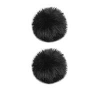 LEFXMOPHY Paquete de 2 parabrisas negros para Hollyland Lark M2, cubierta peluda Deadcat