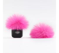 LEFXMOPHY Parabrisas para micrófono inalámbrico DJI MIC MINI (2024), color rosa intenso, funda para el viento peludo (no para Dji Mic 1 y 2), paquete de 2