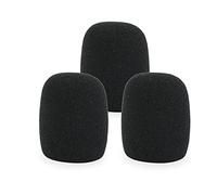 LEFXMOPHY SM57 - Protector de parabrisas de repuesto para micrófono vocal Shure SM57, filtro pop con cancelación de ruido, color negro, paquete de 3