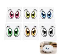 LEFZUR 6 Pares de Pegatinas de Ojos Graciosos para Robot Cortacésped, Adhesivos Autoadhesivos para Aspirador Robot y Comedero Mascotas, Pegatinas PVC Resistentes a la Intemperie, Fácil Colocación
