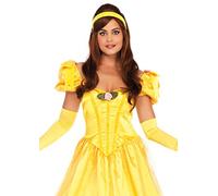 Leg Avenue 3 Pc Bell of The Satin Ball Gown Costume Set Mujer, Amarillo, Medium (EUR 38-40)