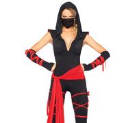 Leg Avenue- Mujer, Color Negro y Rojo, Small (EUR34-36) (8508701011)