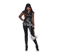 Leg Avenue 85570 - Disfraz de verdugo gris negro/plateado (talla L, 4 piezas), talla L