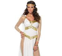 Leg Avenue 85578 - Disfraz de diosa (3 piezas), color blanco y dorado