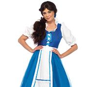 Leg Avenue 85618 2 piezas Bonito dorfbewohnerin, mujer Carnaval Disfraz, S, color azul/blanco