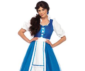 Leg Avenue 85618 2 piezas Bonito dorfbewohnerin, mujer Carnaval Disfraz, S, color azul/blanco