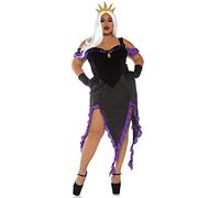 Leg Avenue Sultry Sea Witch, Negro, Morado, Talla Plus 1X/2X (EUR 46-50) Mujer