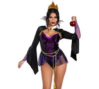 Leg Avenue 87232 03901 Disfraz de reina venenosa de la manzana venenosa, para Halloween, color negro y morado, talla S