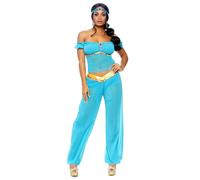 Leg Avenue- Arabian Beauty Princess Halloween Costume Mujer, Color Turquesa, Large (EUR 42-44) (8385703055)