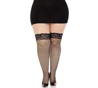 Leg Avenue Bas Resille - Liga autofijante Dz blanco Plus