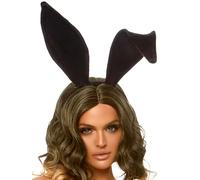 Leg Avenue Bendable Velvet Bunny Ears Accesorios, Negro (Black), Fabricante: Talla únicaUk 6-12 Mujer