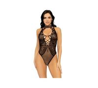 Leg avenue - body con escote halter y abertura espalda de encaje talla Ãºnica