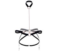Leg Avenue Butt harnes & wrist restraints, O/S(Negro)