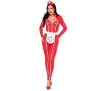 Leg Avenue Catsuit Rompecorazones Hospital Mujer - Talla L - Rojo