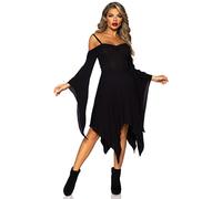 Leg Avenue Cotton bell sleeved dress, L(Negro)