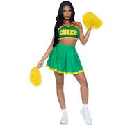 Leg Avenue - Disfraz de animadora, verde (talla M/L)