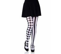 Leg Avenue- Harlequin Mujer, Color Negro Blanco, Talla Única (EUR 36-40) (772022007)