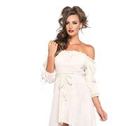 LEG AVENUE-Gauze High Low Peasant Dress accesorios, sólido, color (ivory), (Talla del fabricante: X-LargeUk 16-18) (270004015)