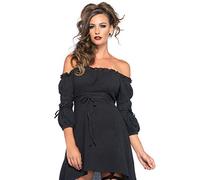 LEG AVENUE-Gauze High Low Peasant Dress accesorios, color negro (black), (Talla del fabricante: X-LargeUk 16-18) (270004001)