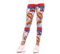 Leg Avenue gran crimen Fighter Leggings de impresión cómic signo de exclamación