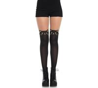 Leg Avenue- Kitty Kat Guerrero Mujer, Estampado Animal, Color Negro y Desnudo, Talla Única (EUR 36-40) (D-7908 Black)