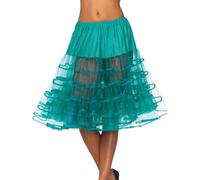 Leg Avenue- Knee Length Petticoat Skirt Costume Accessories Película Mujer, Liso, Color Jade, Talla Única (EUR 36-40) (83043 33922-339-One Sizes Fit Most)
