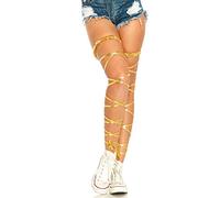 Leg Avenue Liguero Lame para pierna, color dorado