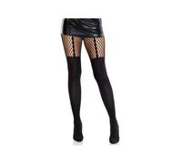 Leg avenue - mallas efecto liguero con detalle de encaje negro