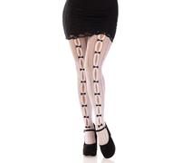 Leg Avenue Mallas para mujer, 9733 00222, color blanco, talla única, blanco, talla única