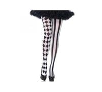 Leg Avenue - Disfraz Harlequin Mujer - Negro y Blanco - Talla Única (EUR 36-40)