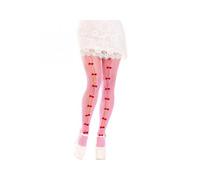 LEG AVENUE - MEDIAS CON ABERTURAS CORAZON & LAZOS ROSA - Rosa - ONE SIZE