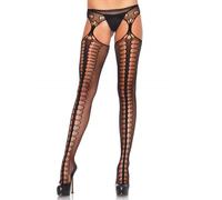 LEG AVENUE Medias Con Ligero Exclusivo Negro - Diseño Con Costura Decorativa Para Un Look Atractivo
