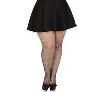 Leg Avenue Medias de red cristalizadas +, Talla única (Negro)