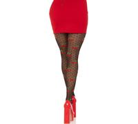 LEG AVENUE Medias Lunares Cereza Negro - Diseño Rockabilly Para Estilo Único y Confort