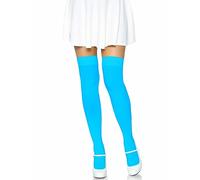 LEG AVENUE MEDIAS OPACAS DE NYLON AZUL NEON