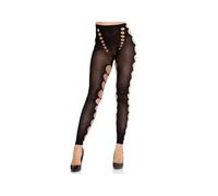 Leg avenue - medias opacas sin costuras con corte en los pies negro