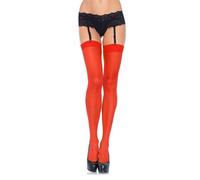 LEG AVENUE Medias Rojas - Elegancia Simple Con Diseño Delicado y Translucido