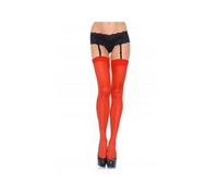 LEG AVENUE Medias Rojas - Elegancia Simple Con Diseño Delicado y Translucido