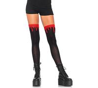 Leg Avenue Medias sangre Efecto Negro/Rojo Tamaño