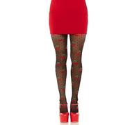 LEG AVENUE Medias Lunares Cereza Negro - Diseño Rockabilly Para Estilo Único y Confort