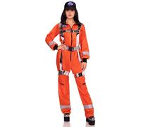 Leg Avenue Mono Astronauta Cósmico con Cremallera Mujer - Talla M - Naranja