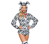 Leg Avenue Mujer Darling Dalmatian Disfraces de tamaño Adulto, White/Black, Medium