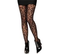 Leg Avenue Mujer Nailon Pantis Con Leopard-Muster Negro 34/36/38 #AC1146