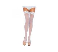 LEG AVENUE - OUTLET - MEDIAS DE NYLON CON ENCAJE SUPERIOR PLUS
